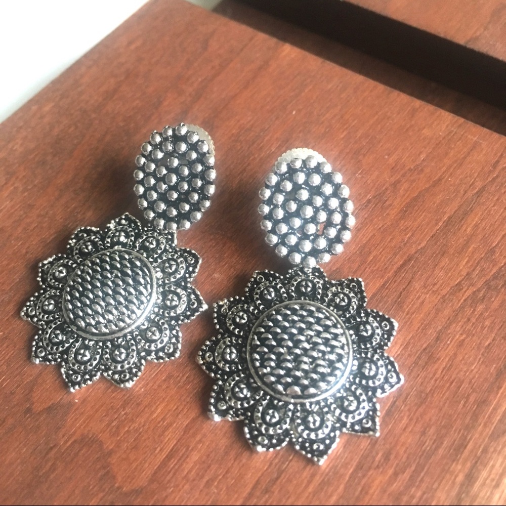 Silver earrings